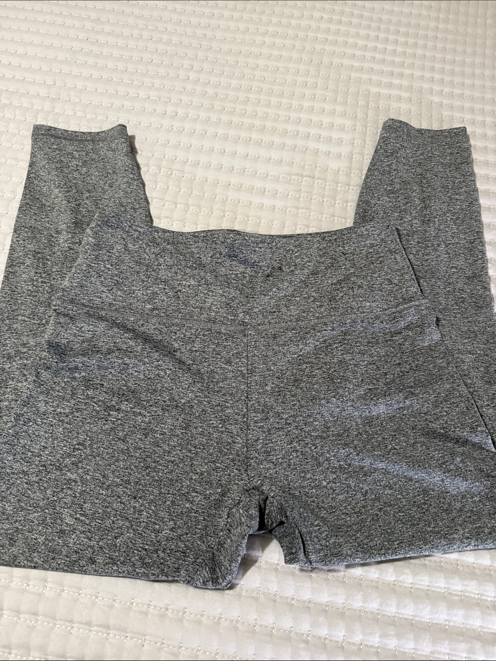 Zobha Heather Gray Womens Athletic Leggings